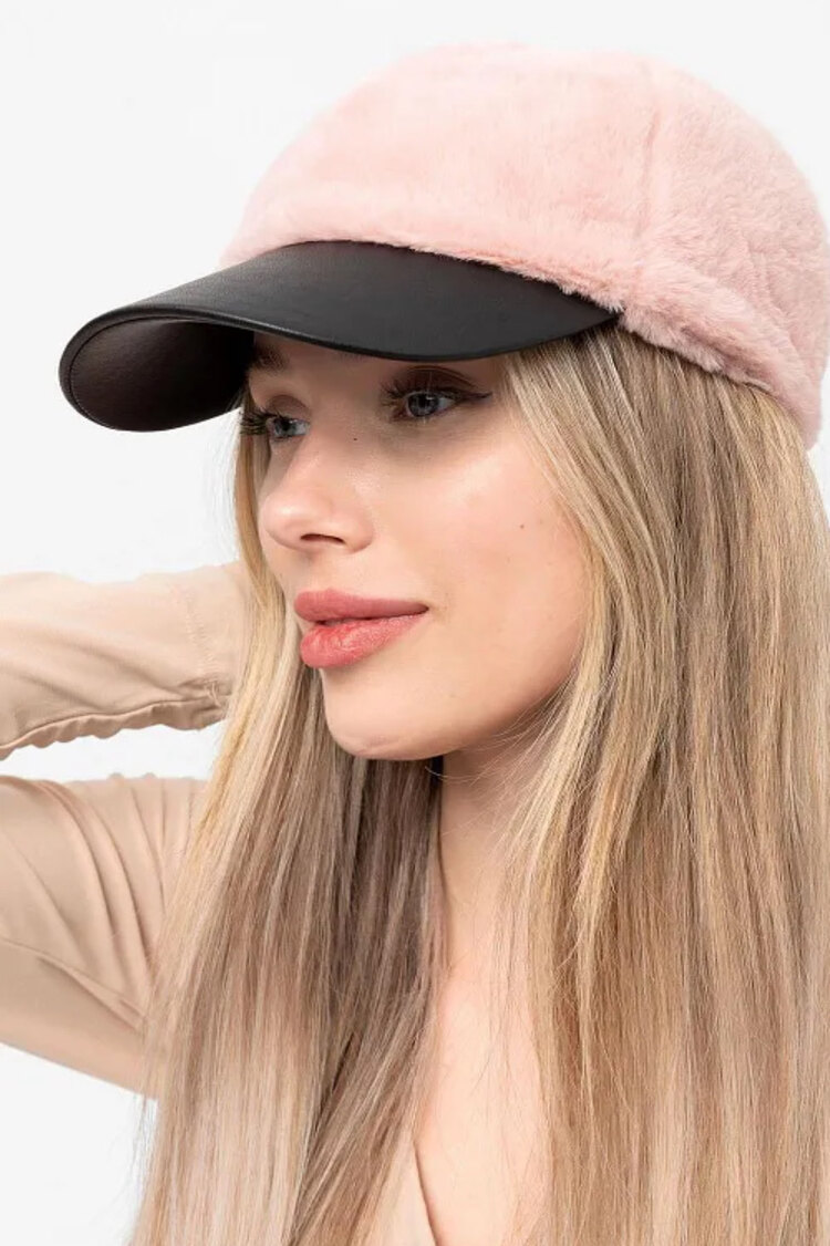 Pembe peluş kep