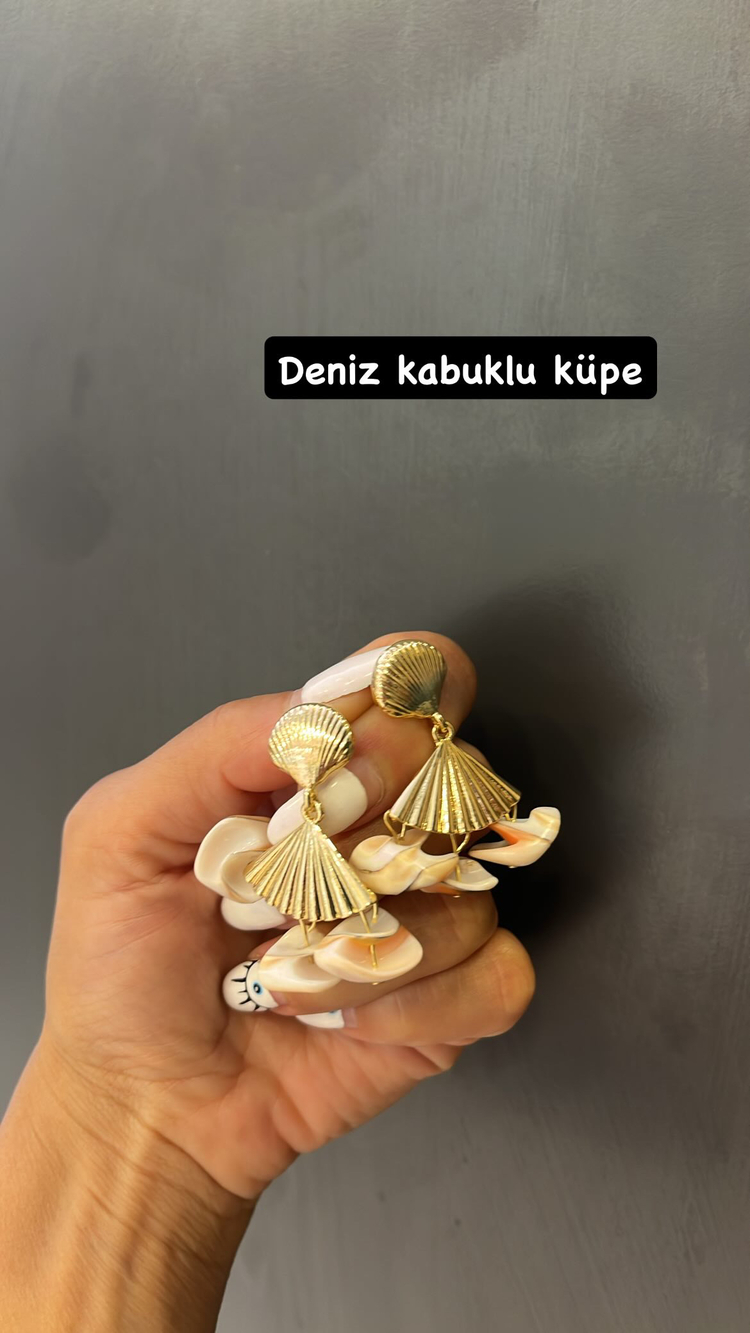 Deniz kabuğu küpe