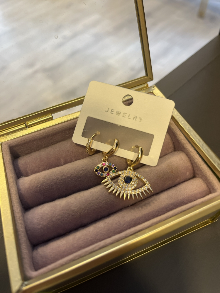 Üçlü gold küpe