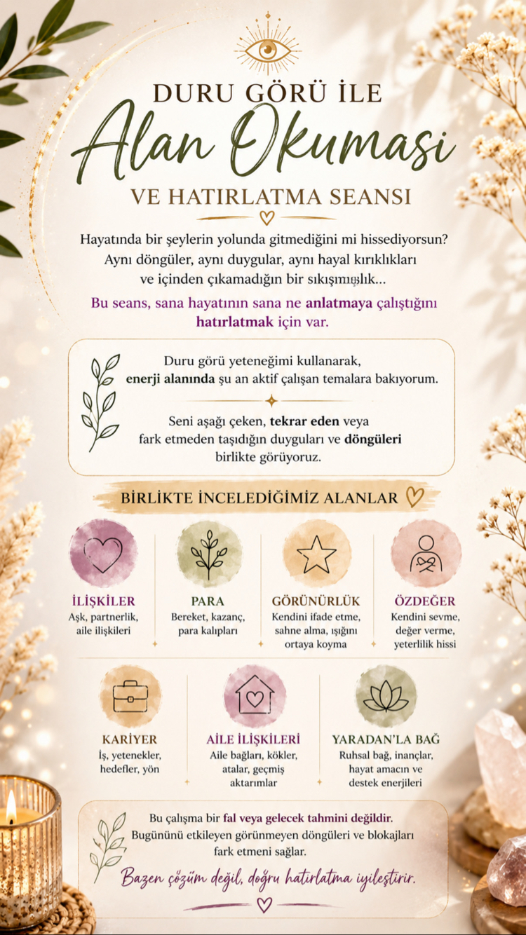 Duru Görü ile Alan Okuması ve Hatırlatma Seansı