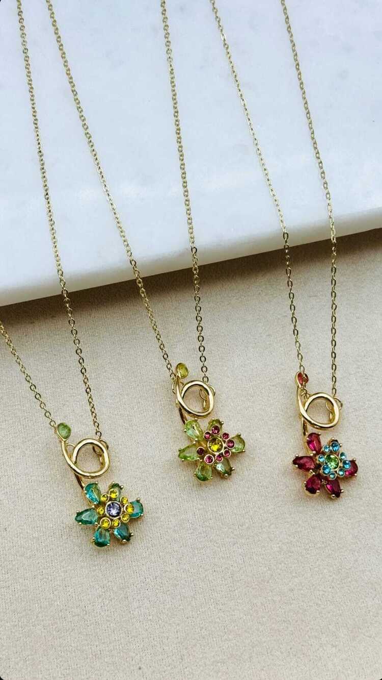 Swarovski Çelik Kolye 