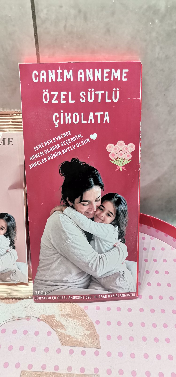 Kişiye özel sütlü tablet çikolata 