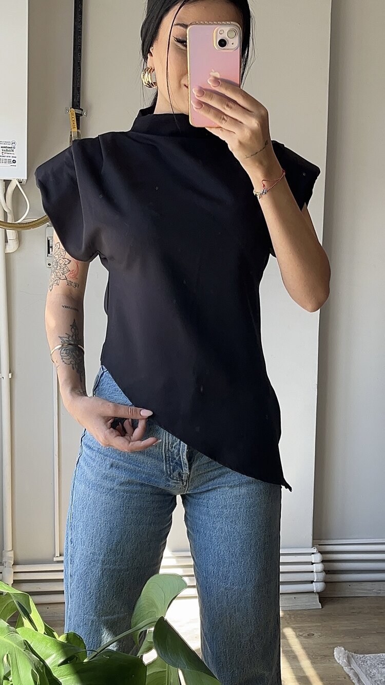 Zara model vatkalı bluz 