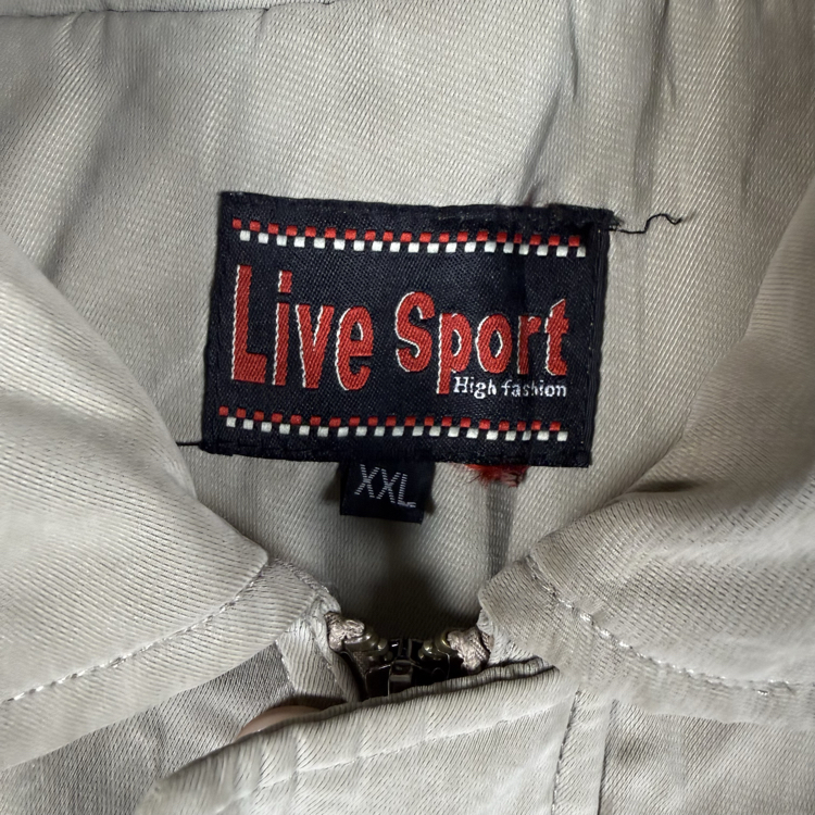 (XXL) Vintage Live Sport Harrington Bomber Jacket