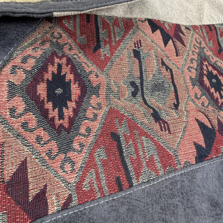 (M) Vintage 90s Southwestern Aztec Sherpa Collar Bomber Jacket