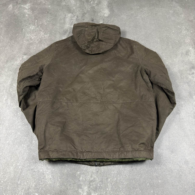 (M) Gap Military Style Olive Hooded Jacket