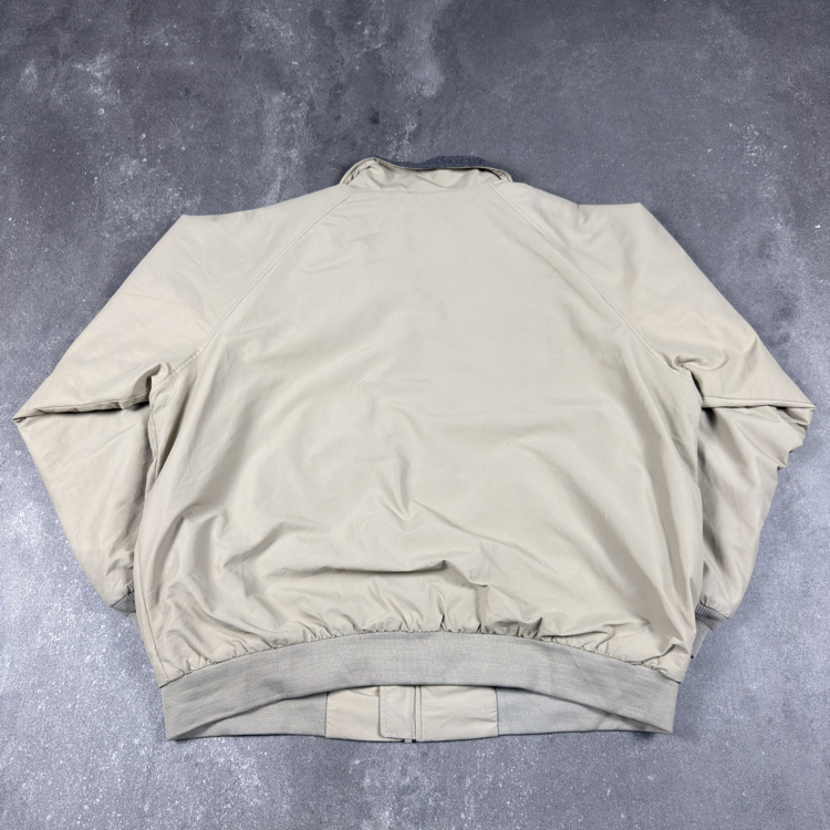 (XXL) Lands’ End Cream Harrington Bomber Jacket