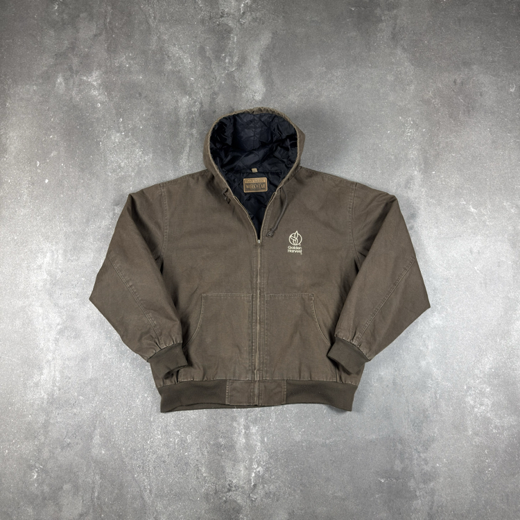 (XXL) Vintage Swingster Tough Workwear Hooded Canvas Jacket