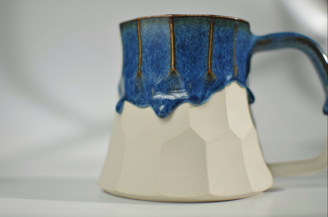 Drippy Boulder Midi Mug (Beyaz)
