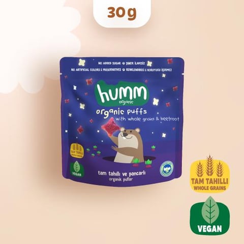 Humm Organic Vegan Pancarlı ve Tam Tahıllı Puflar 30 g