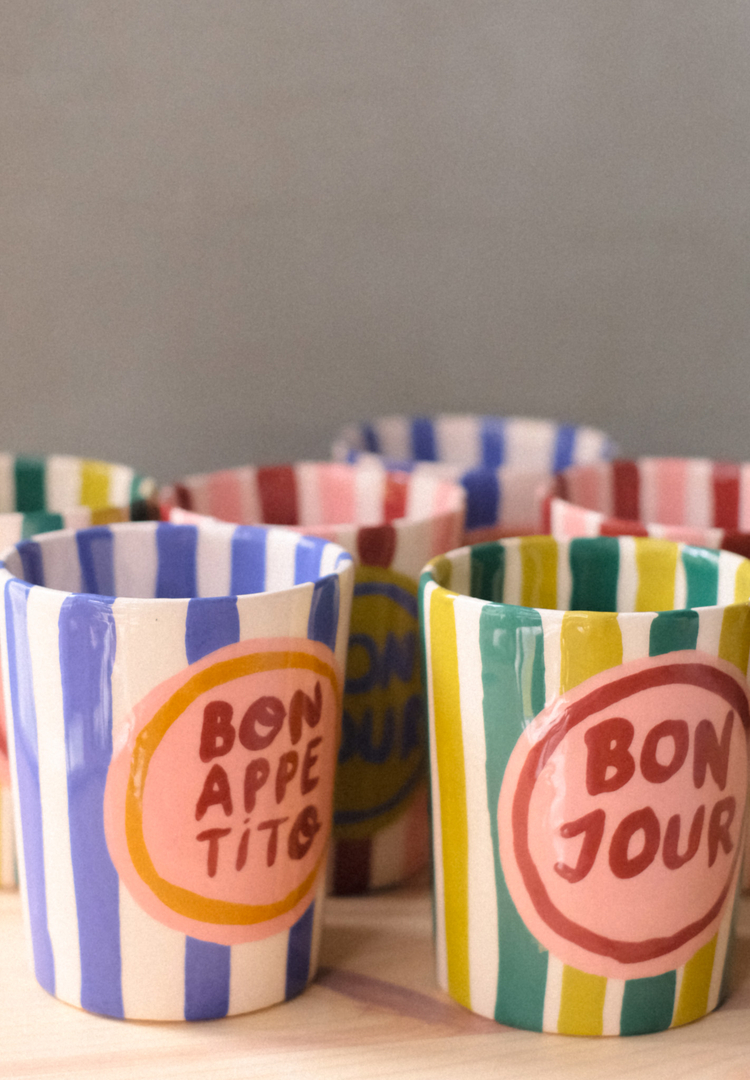 Bon Jour Kulpsuz Fincan Yeşil