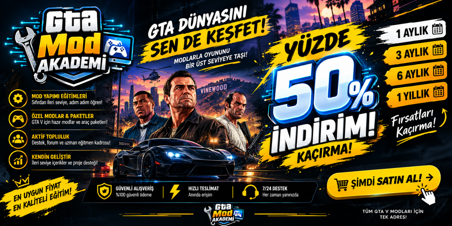 Gta Mod Akademi Banner Reklam 