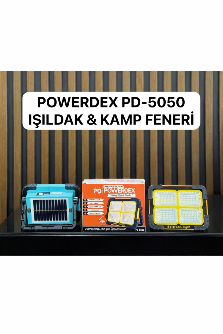Projektör 6 saat şarj süreli - Güneş enerjili Powerdexpd5050