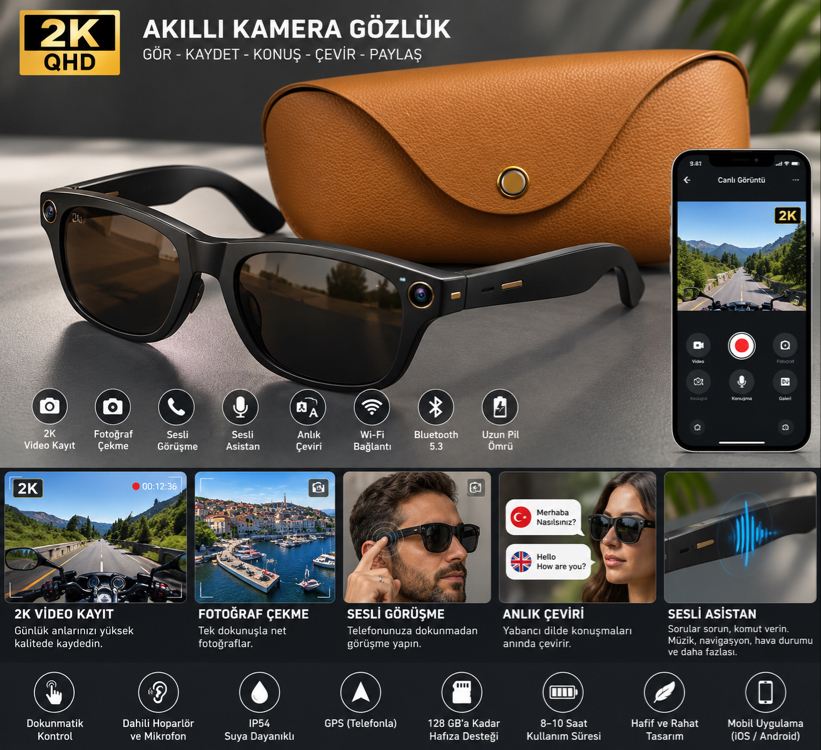 KAMERALI GÖZLÜK - 2K ÇEKİM YAPIYOR FULL + FULL