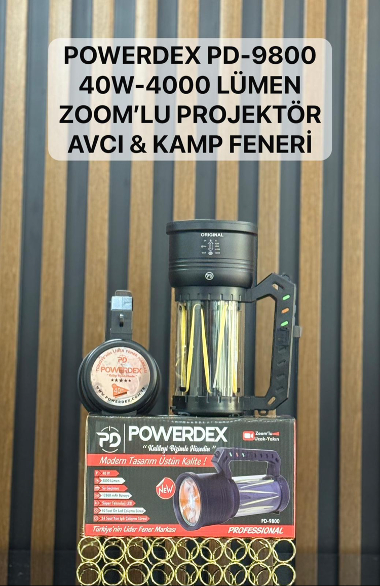 YENİ - ZOOMLU POWERDEX PD9800 EL FENERİ