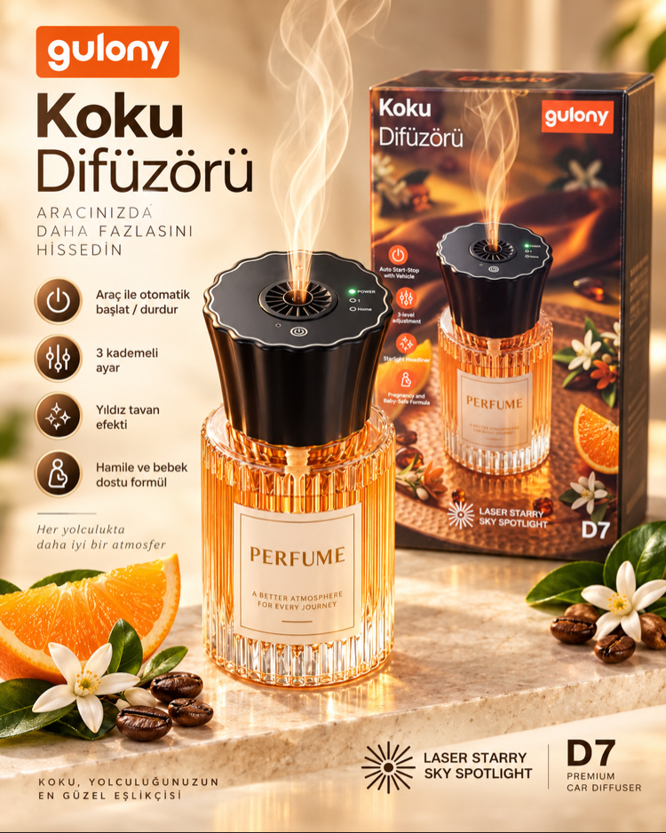ŞARJLI ARAÇ KOKUSU YILDIZ TAVAN ÖZELLİKLİ