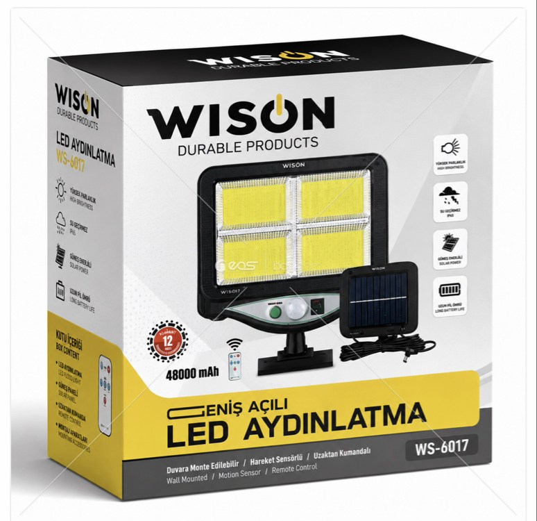 GÜNEŞ ENERJİLİ LAMBA WS-6017 Güneş Enerjili LED Aydınlatma Sistemi