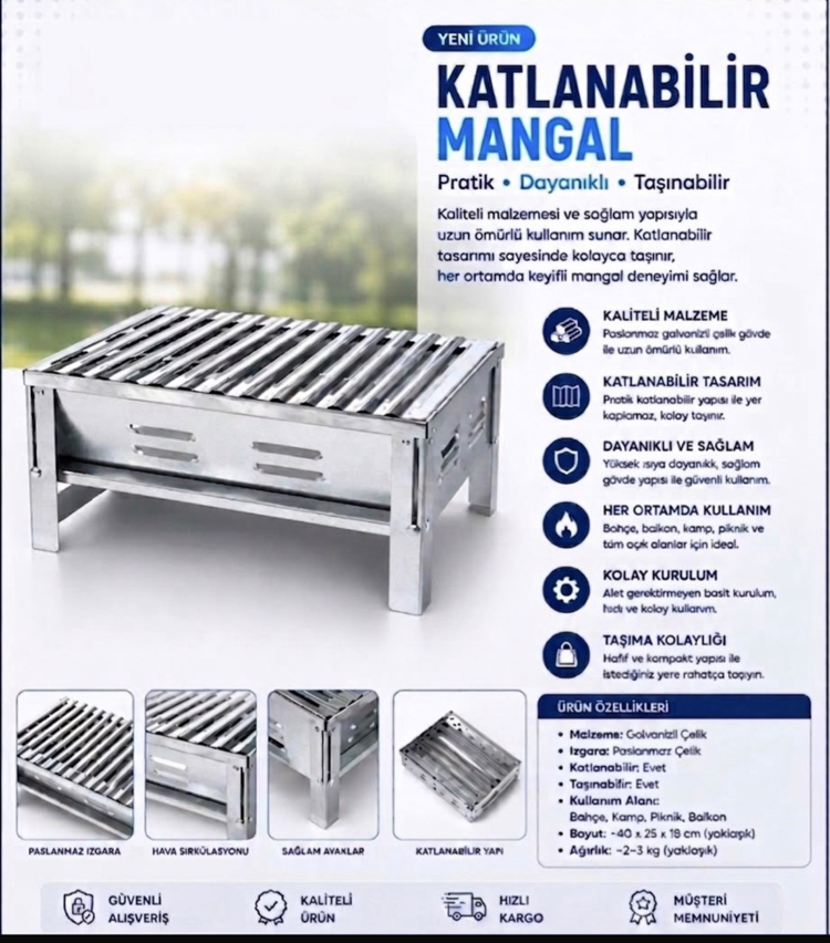 Katlanabilir MANGAL PRATİK