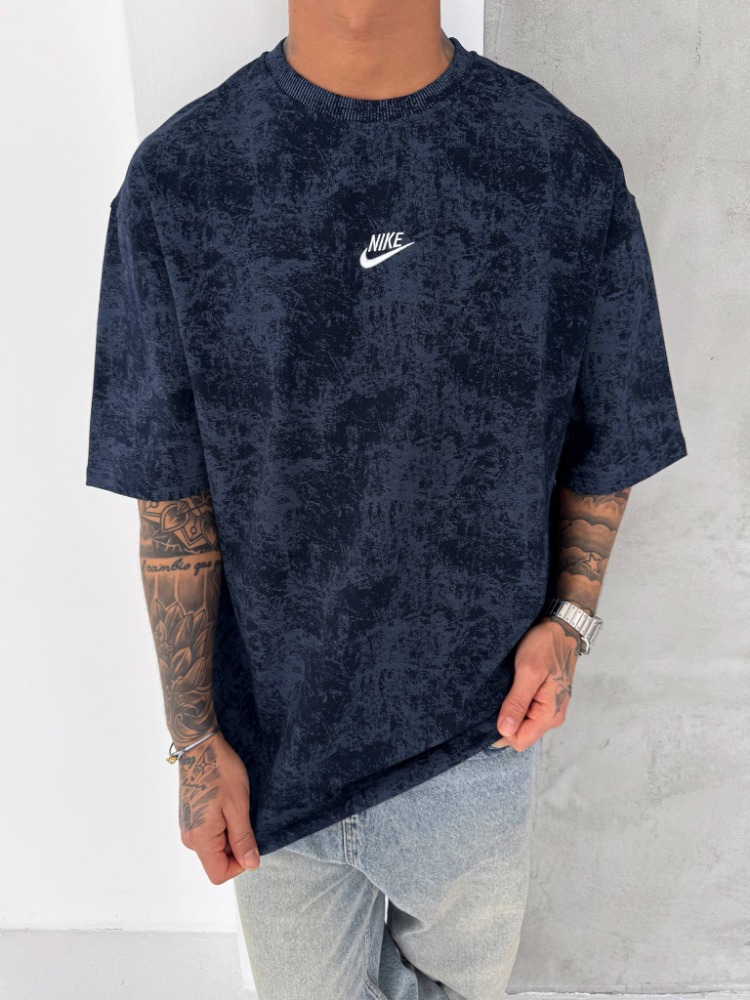 NK Bisiklet Yaka Oversize Yıkamalı Tshirt