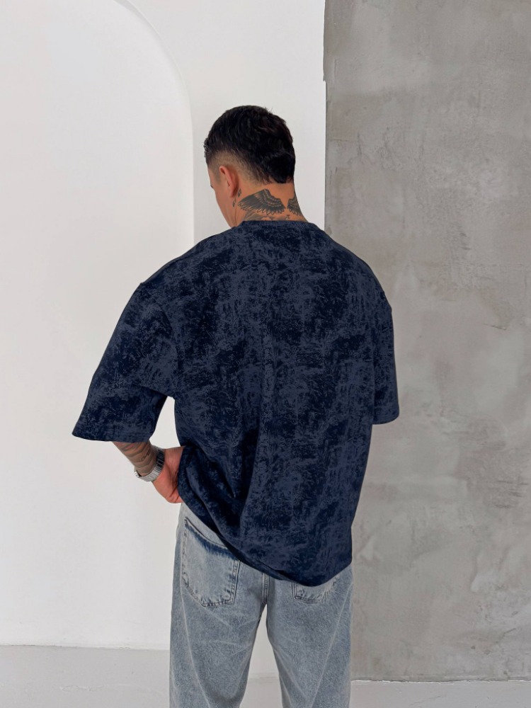 NK Bisiklet Yaka Oversize Yıkamalı Tshirt