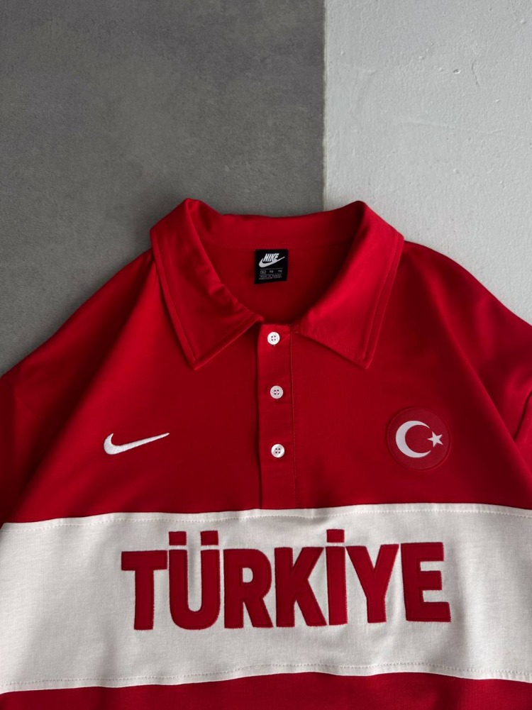 Polo Yaka Türkiye Tshirt Kırmızı