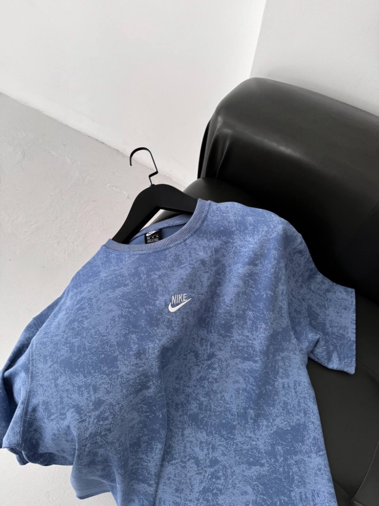 NK Bisiklet Yaka Oversize Yıkamalı Tshirt 