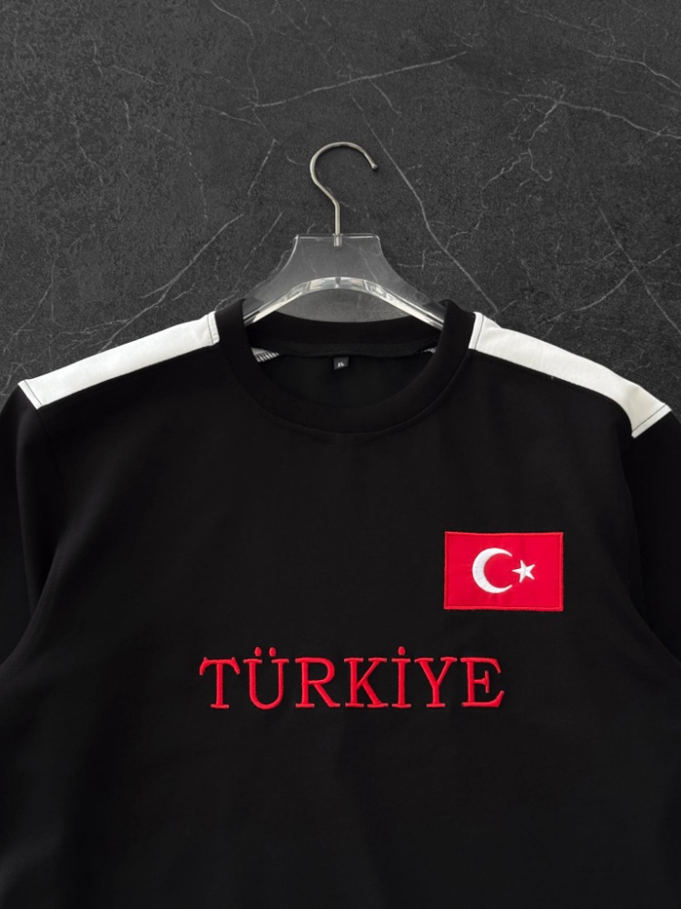 Türkiye Bisiklet Yaka Tshirt Siyah