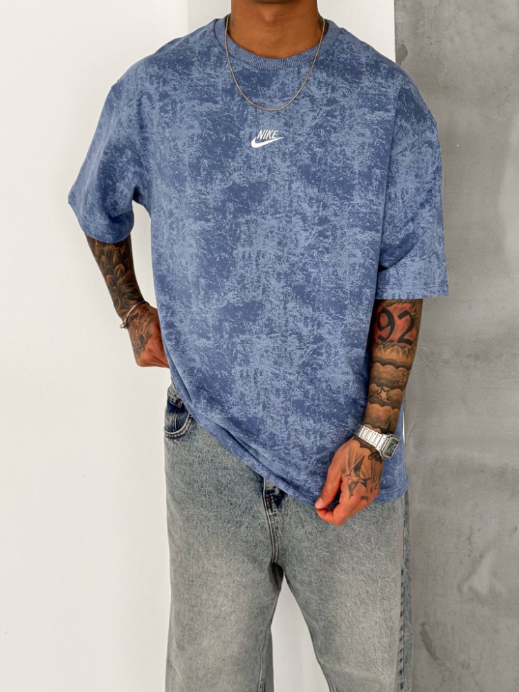NK Bisiklet Yaka Oversize Yıkamalı Tshirt 