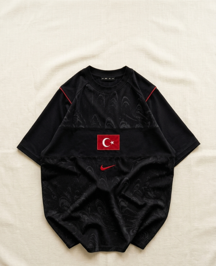 TR Bisiklet Yaka Tshirt Siyah