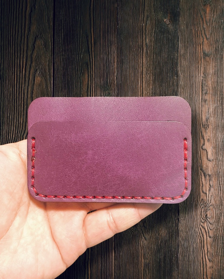 Vera El Yapımı Deri Kartlık Violet