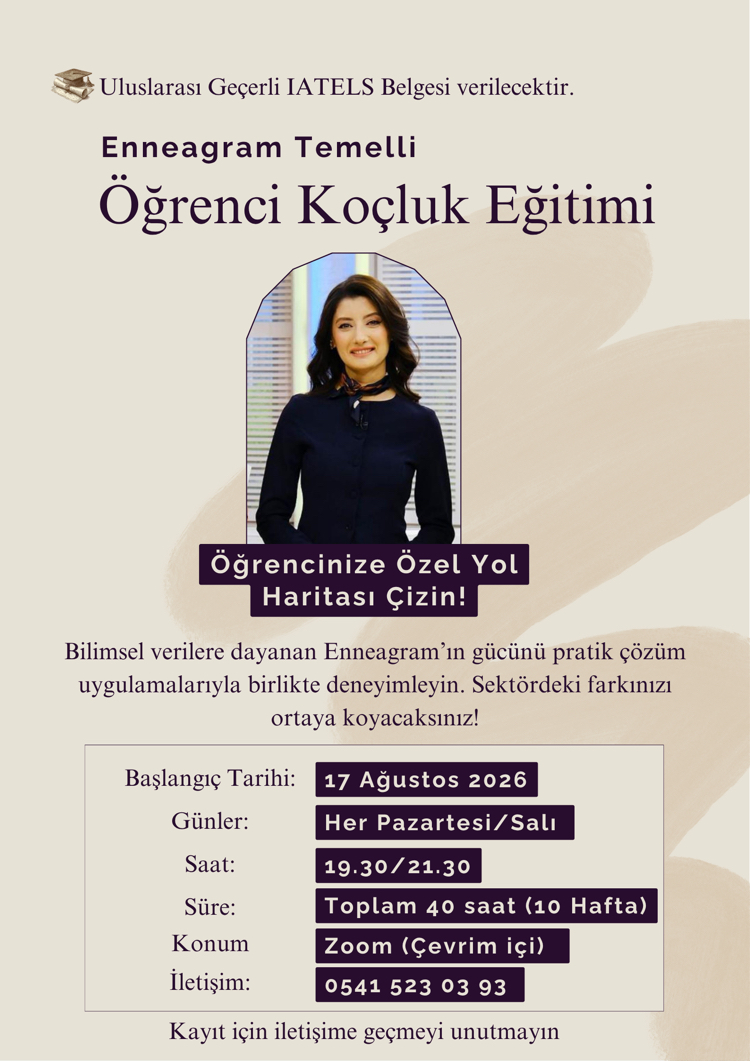 Enneagram Temelli Öğrenci Koçluk Eğitimi Ağustos