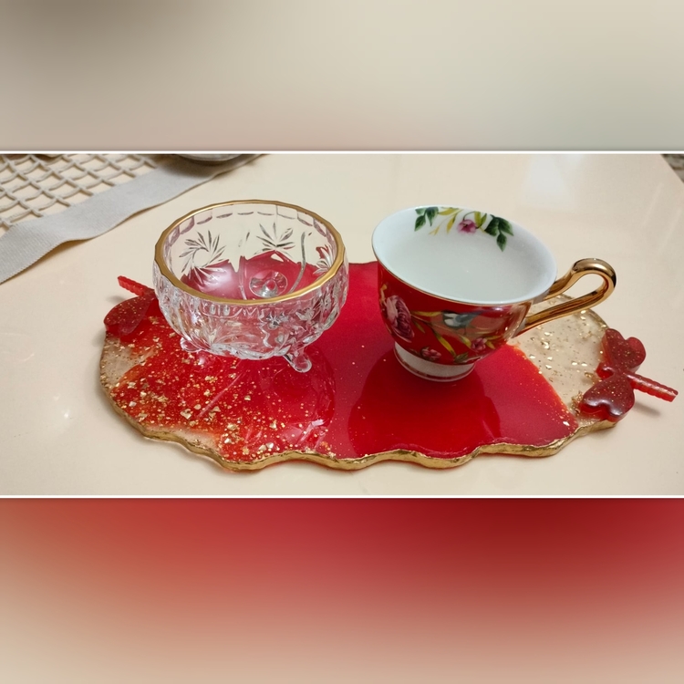 Epoksi Kahve Sunumluk