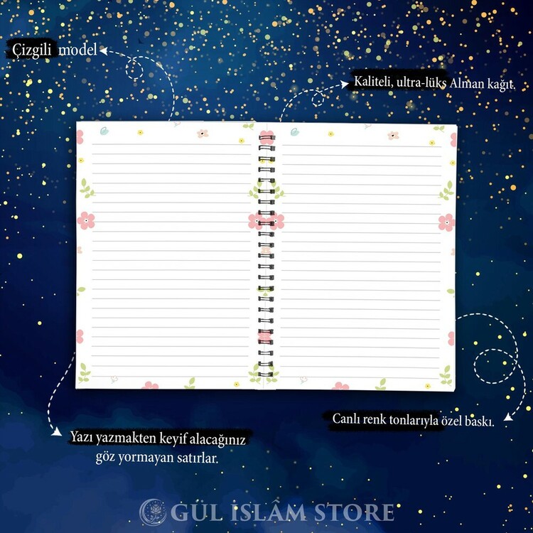 Çiçekli Defter A5