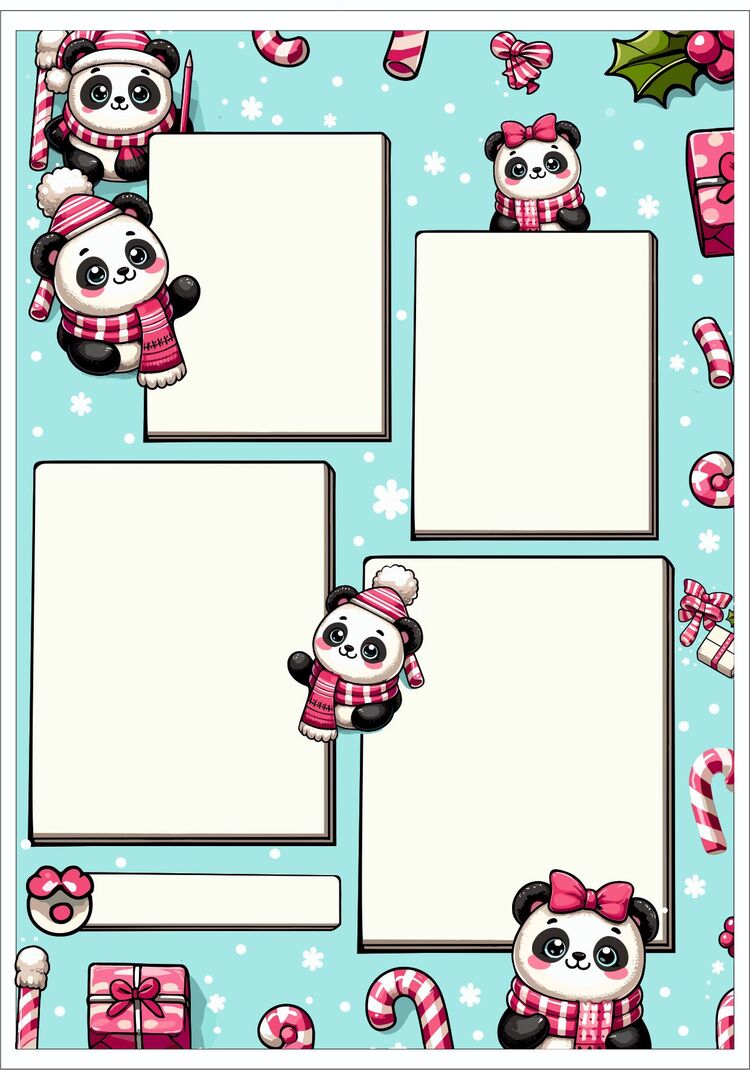 A4 Şeker Panda Bloknot
