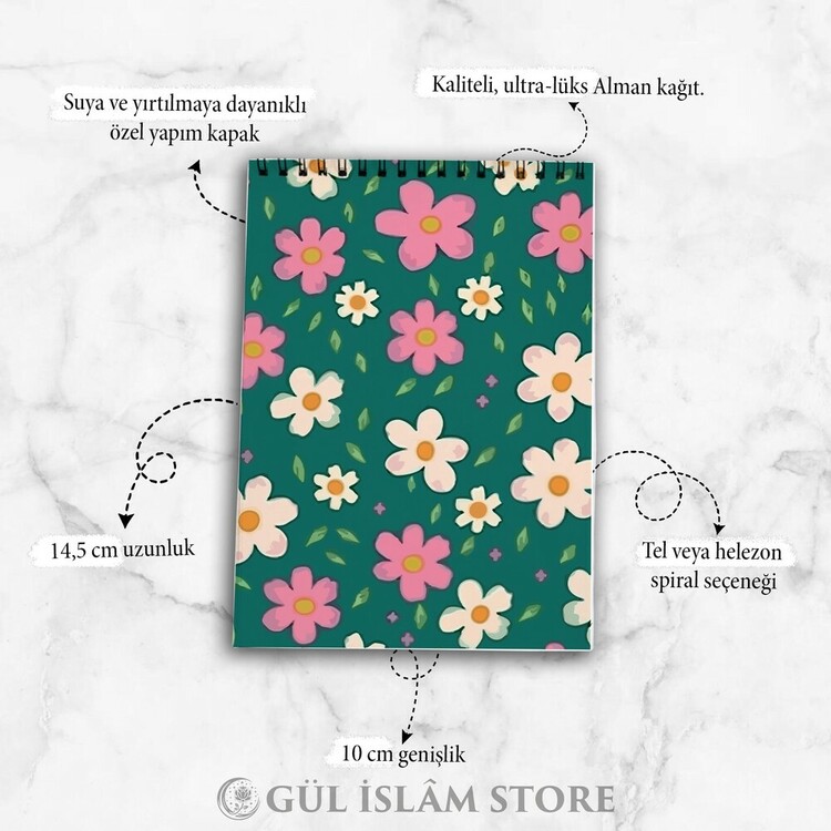 Erva-Çiçekli A6 Defter