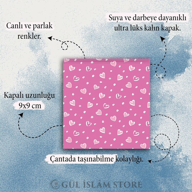 Pembe Kalp Kapaklı Notluk