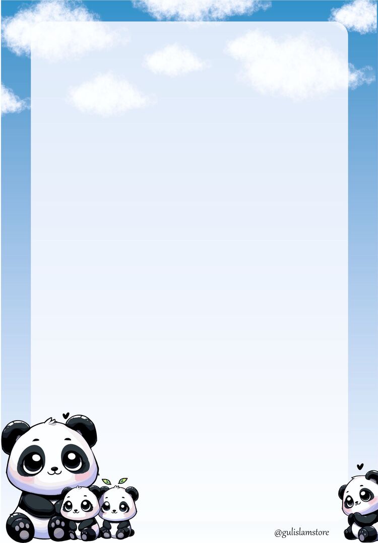 A5 Panda Ailesi Bloknot