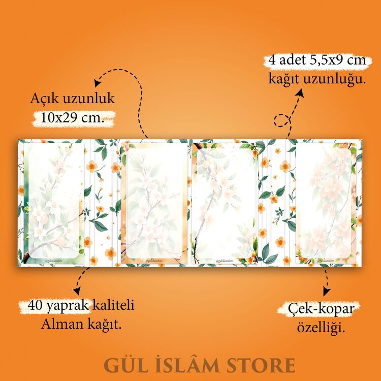 Portakal Çiçeği - İki Kapaklı Notluk