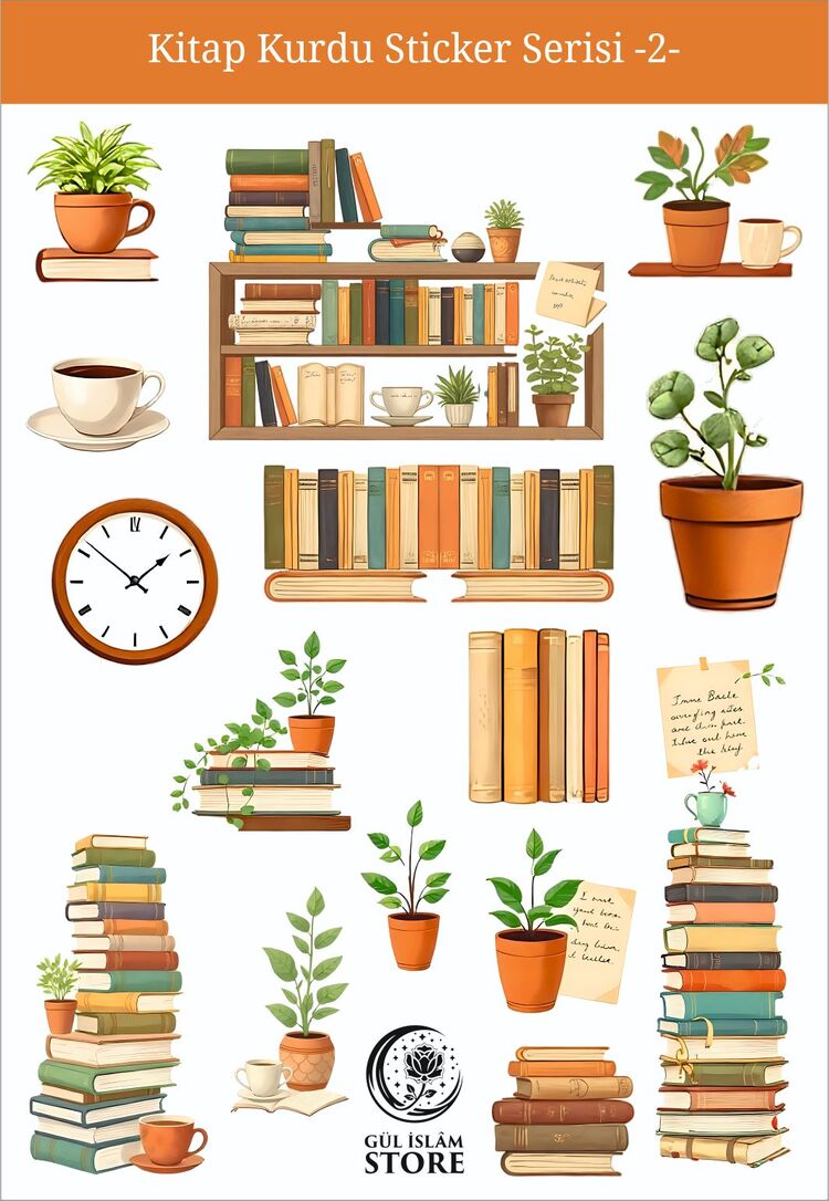 Kitap Kurdu Sticker Serisi 2
