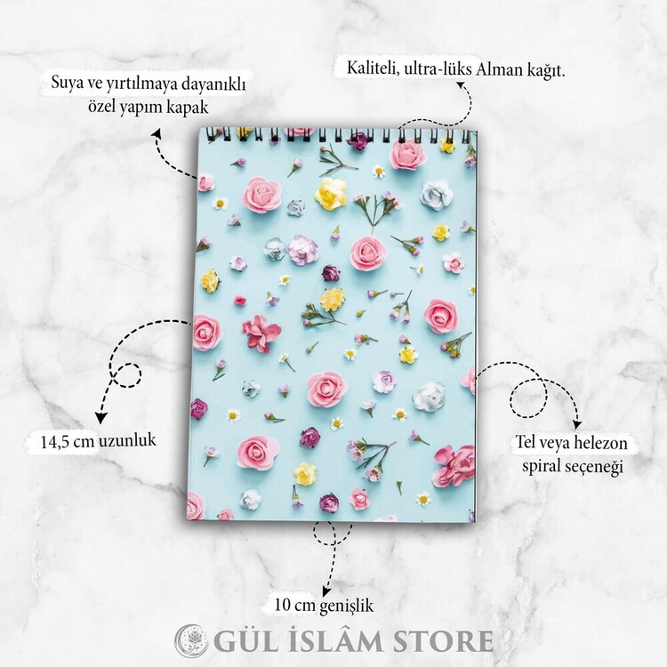 Hüma Çiçekli A6 Defter