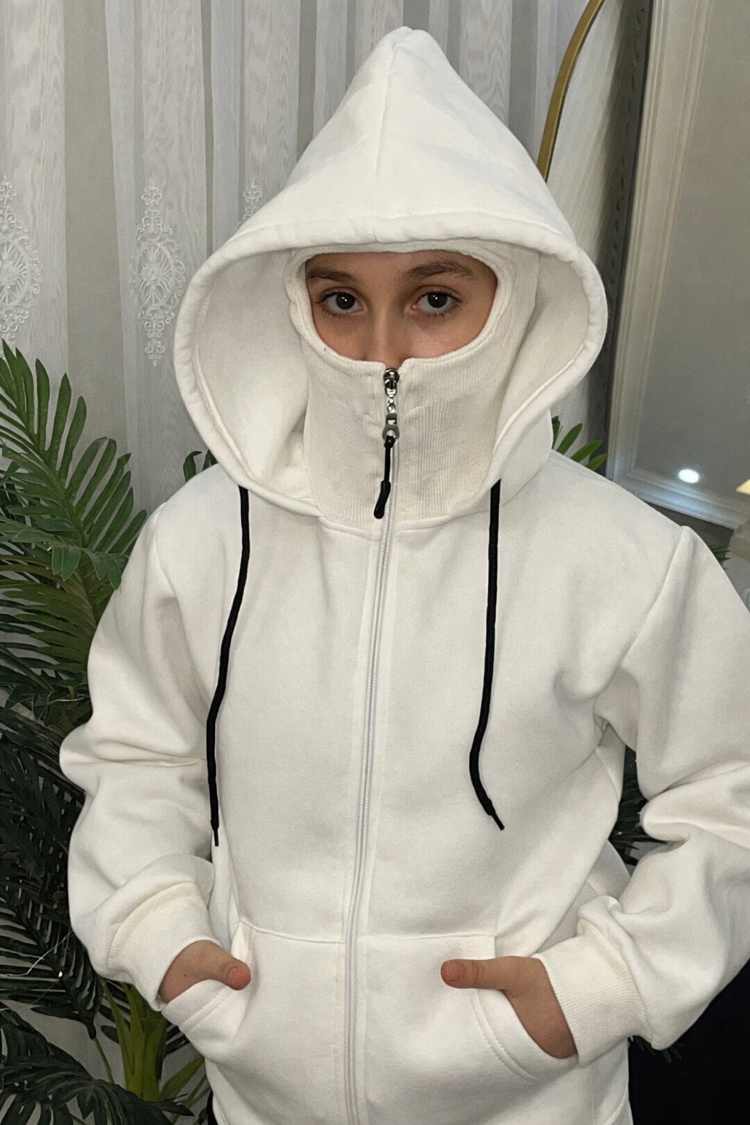 Çocuk ceket kar maskeli