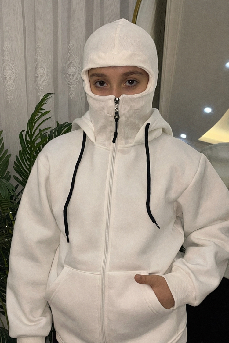 Çocuk ceket kar maskeli