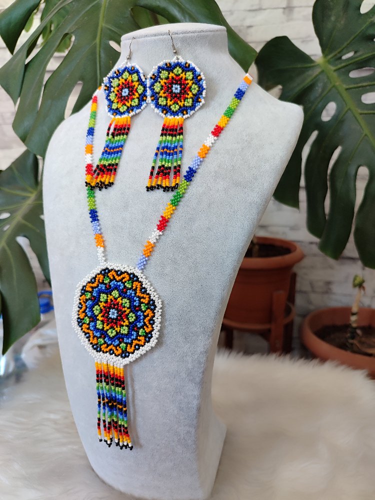 MANDALA KUM BONCUK KOLYE TAKIMI