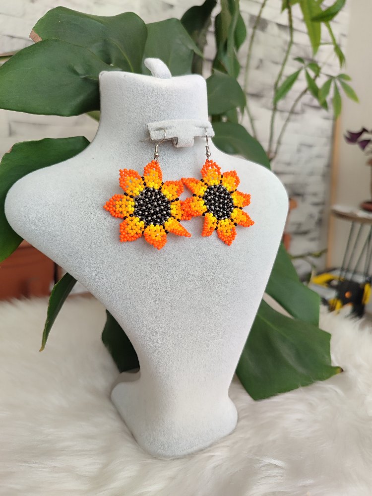 AYÇİÇEĞİ TURUNCU KÜPE
