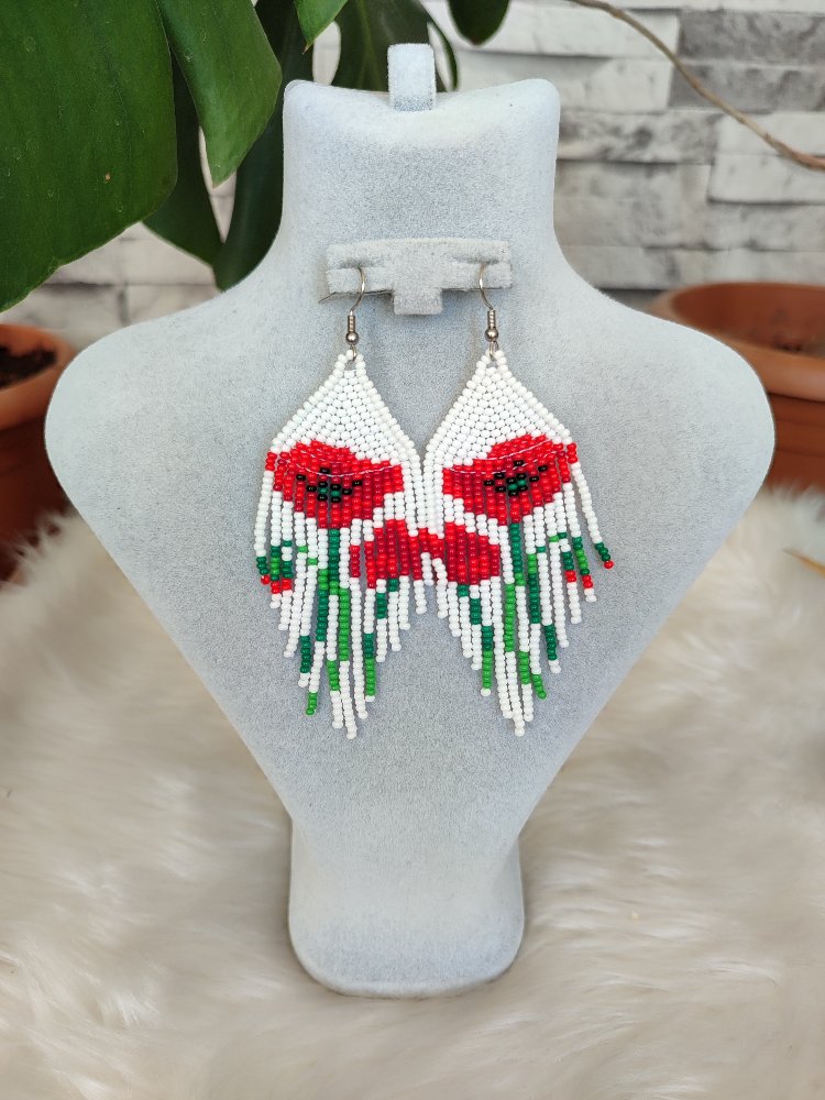 GELİNCİK KUM BONCUK KÜPE