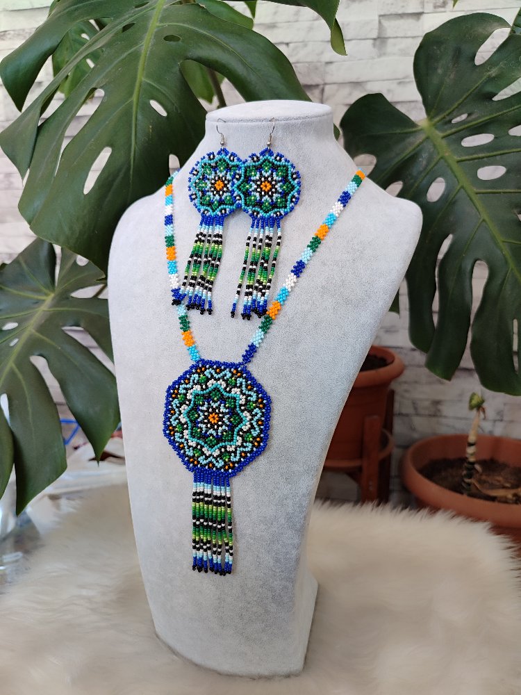 MANDALA KUM BONCUK KOLYE TAKİMİ