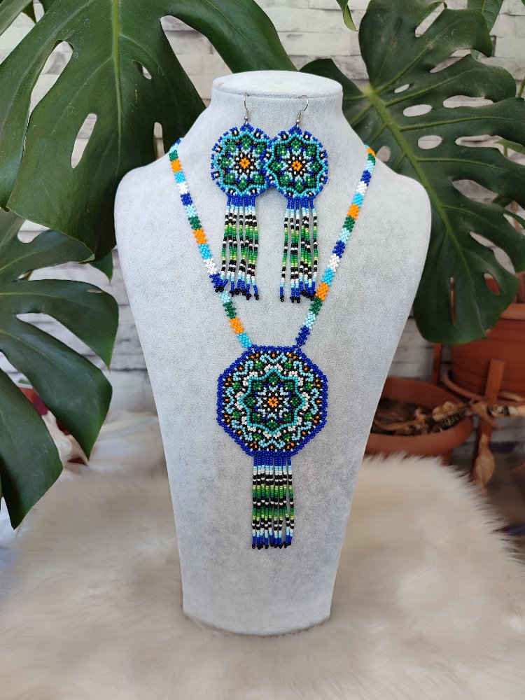 MANDALA KUM BONCUK KOLYE TAKİMİ