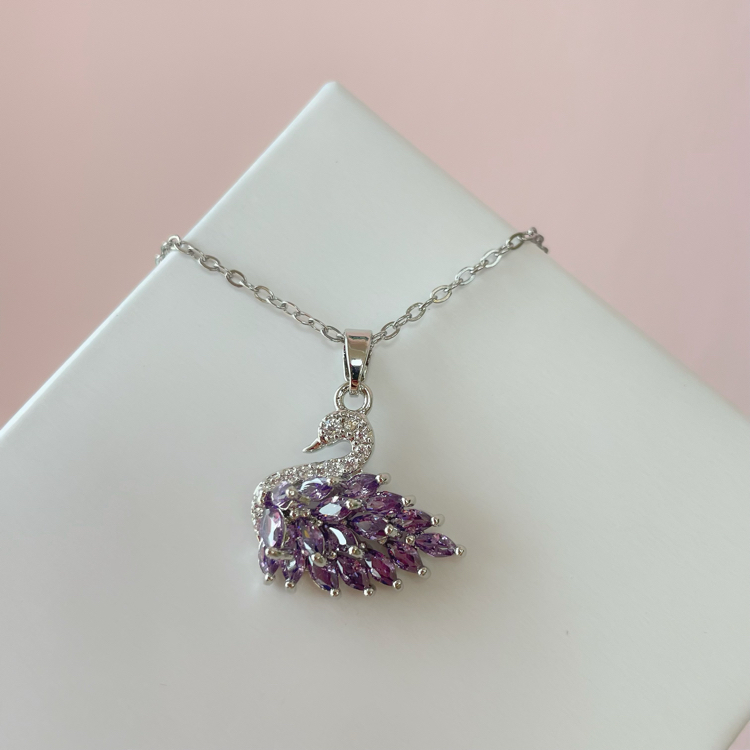 Silver kuğu kolye