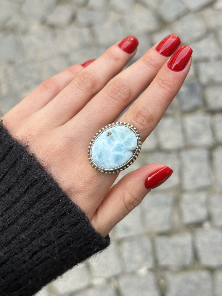 Larimar Taş Yüzük 