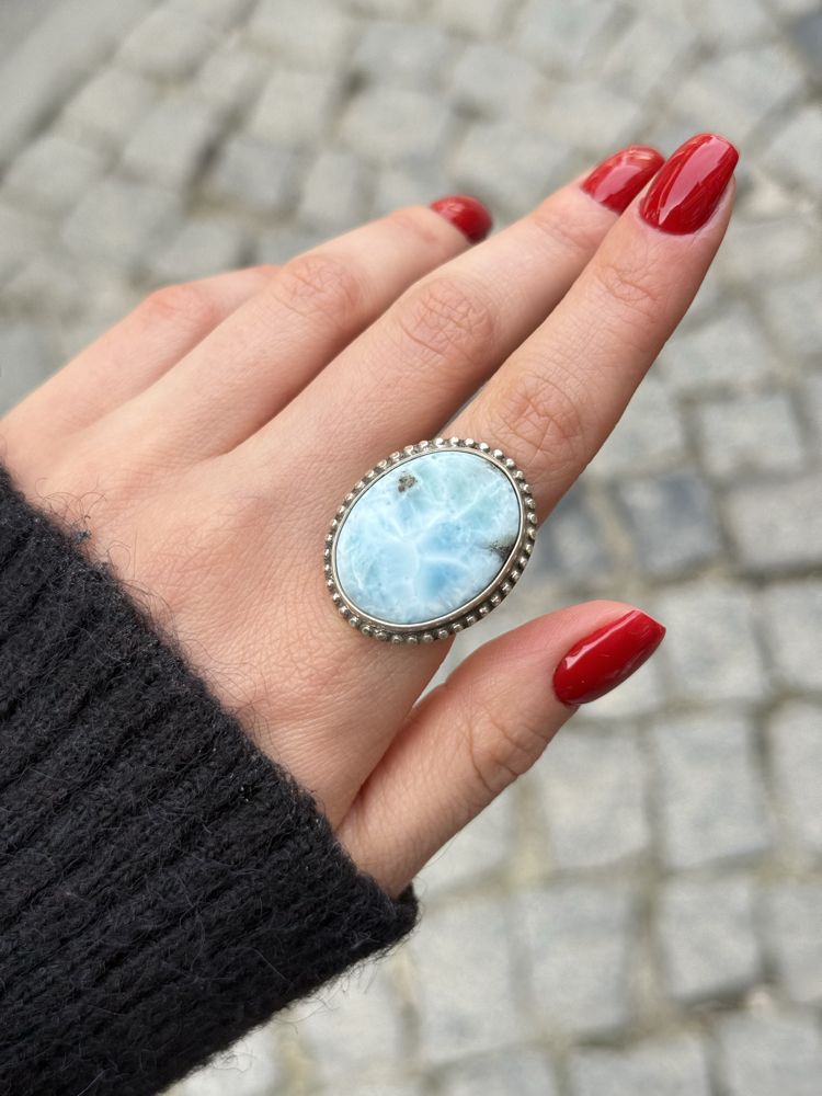 Larimar Taş Yüzük 